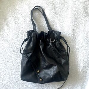 Michael Kors Black Shoulder Leather Bag